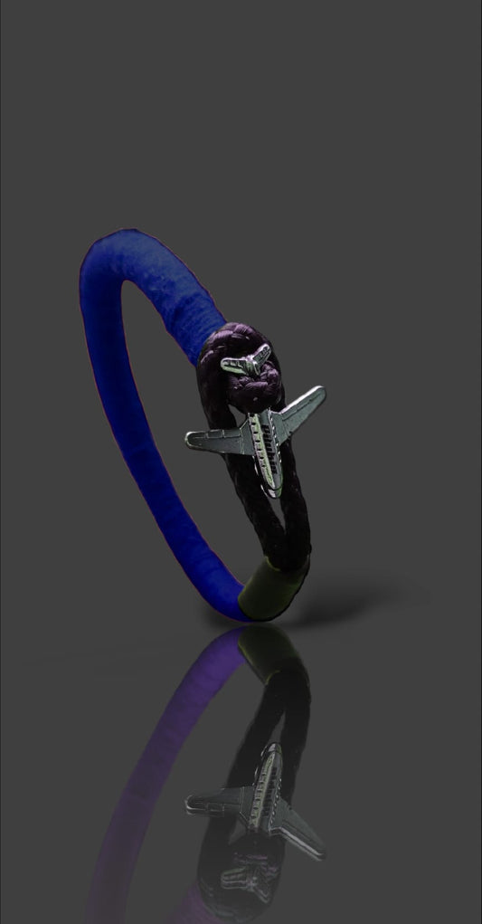 Bracelet avion bleu